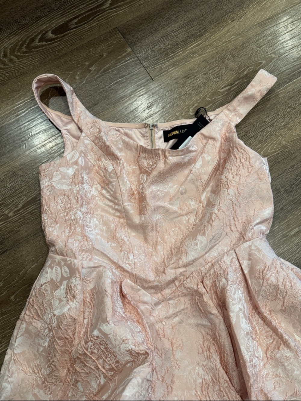 Fashion Nova belle Jacquard Blush Pink Mini Dress